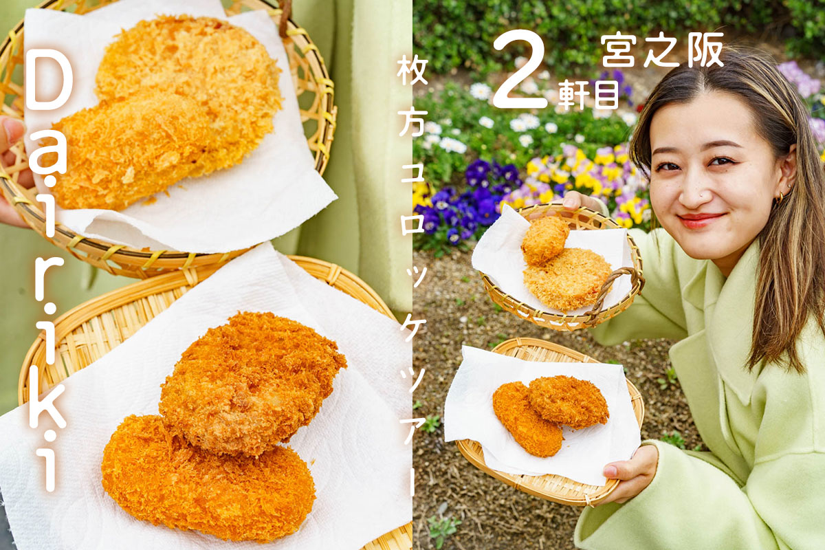 サックサクなコロッケにハムステーキみたいなハムカツ。宮之阪