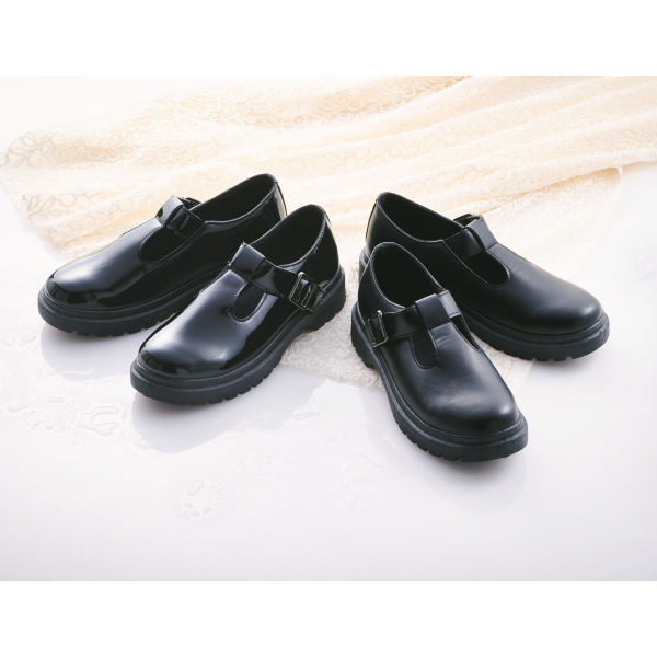 レディースTストラップシューズ(低反発インソール)【22.0～25.5cm対応