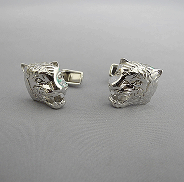 10387] ダンヒル カフスボタン シルバー タイガーモチーフ - 広田屋