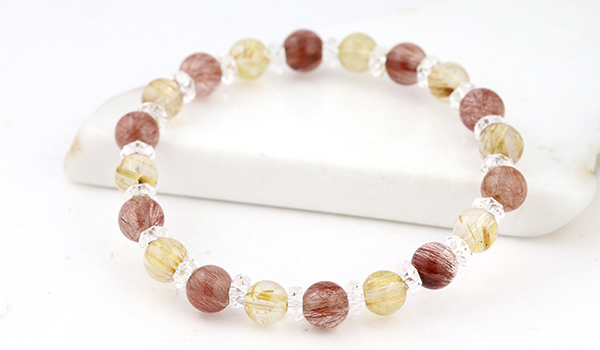 ハーモニーブレス《成就》（ルチルクォーツAAAAA・レッドルチル