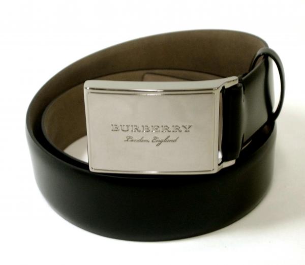 バーバリー ベルト メンズ ブライドルレザー ブラック 95サイズ