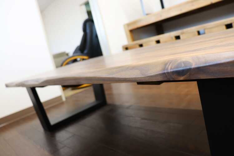 TA-2665 天然木ウォールナット無垢製ローテーブル｜大きい150