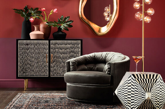 ミュージックホール グレー アームチェア | インテリアショップデザイン