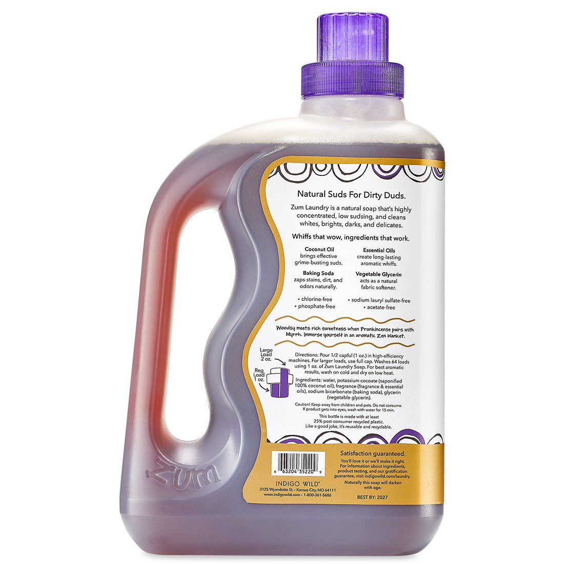 Frankincense & Myrrh Zum Laundry Soap | 64 oz. Natural Laundry Soap