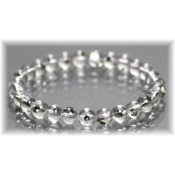 最高品質]パイライトインクォーツブレスレット（約6.5mm玉） - 埼玉県