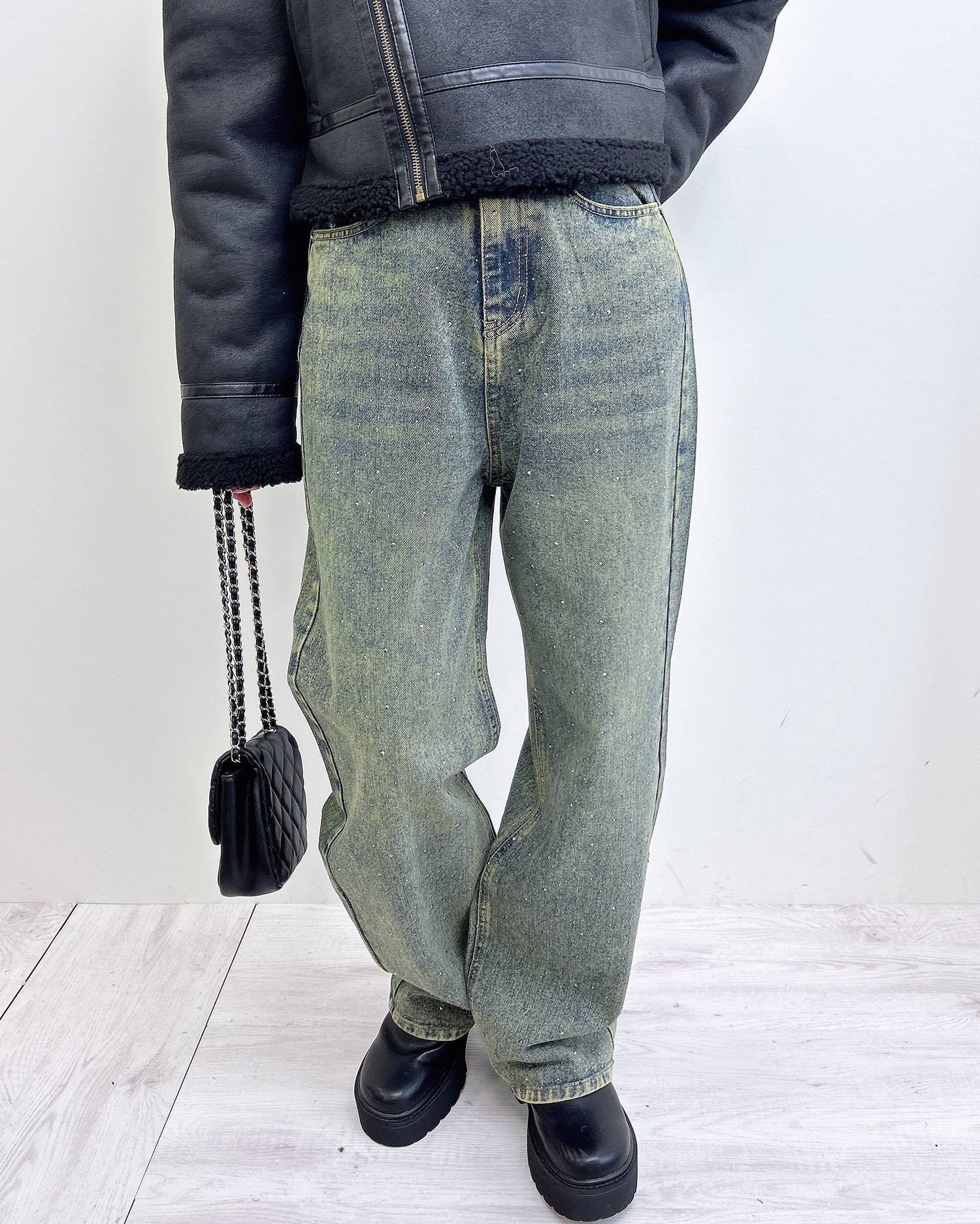 オーロララインストーン付デニムパンツ／A｜INGNI(イング) 公式通販