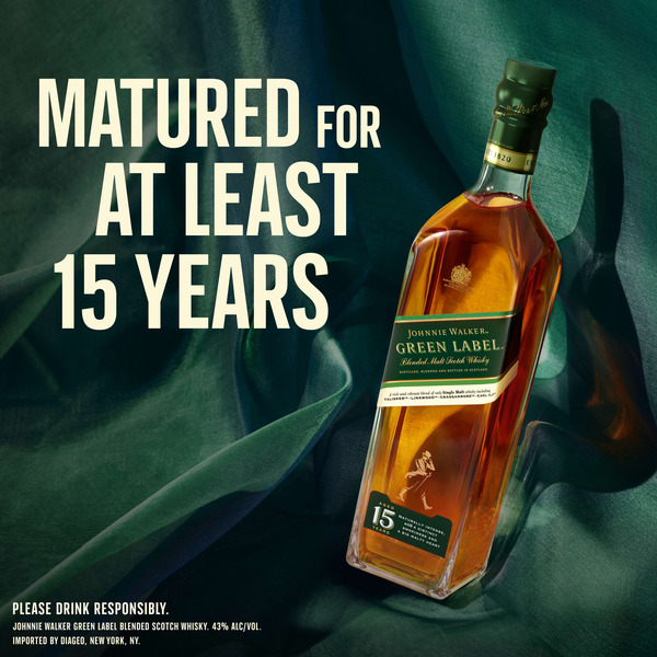 Johnnie Walker Green Label Blended Malt Scotch Whisky Same-Day