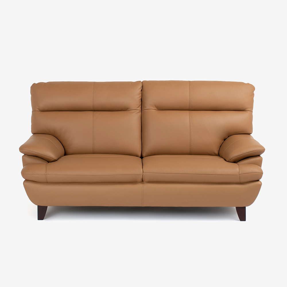 ソファ 3人掛け「ルーニー SD-344」幅198cm 半革キャメル色 #M-02
