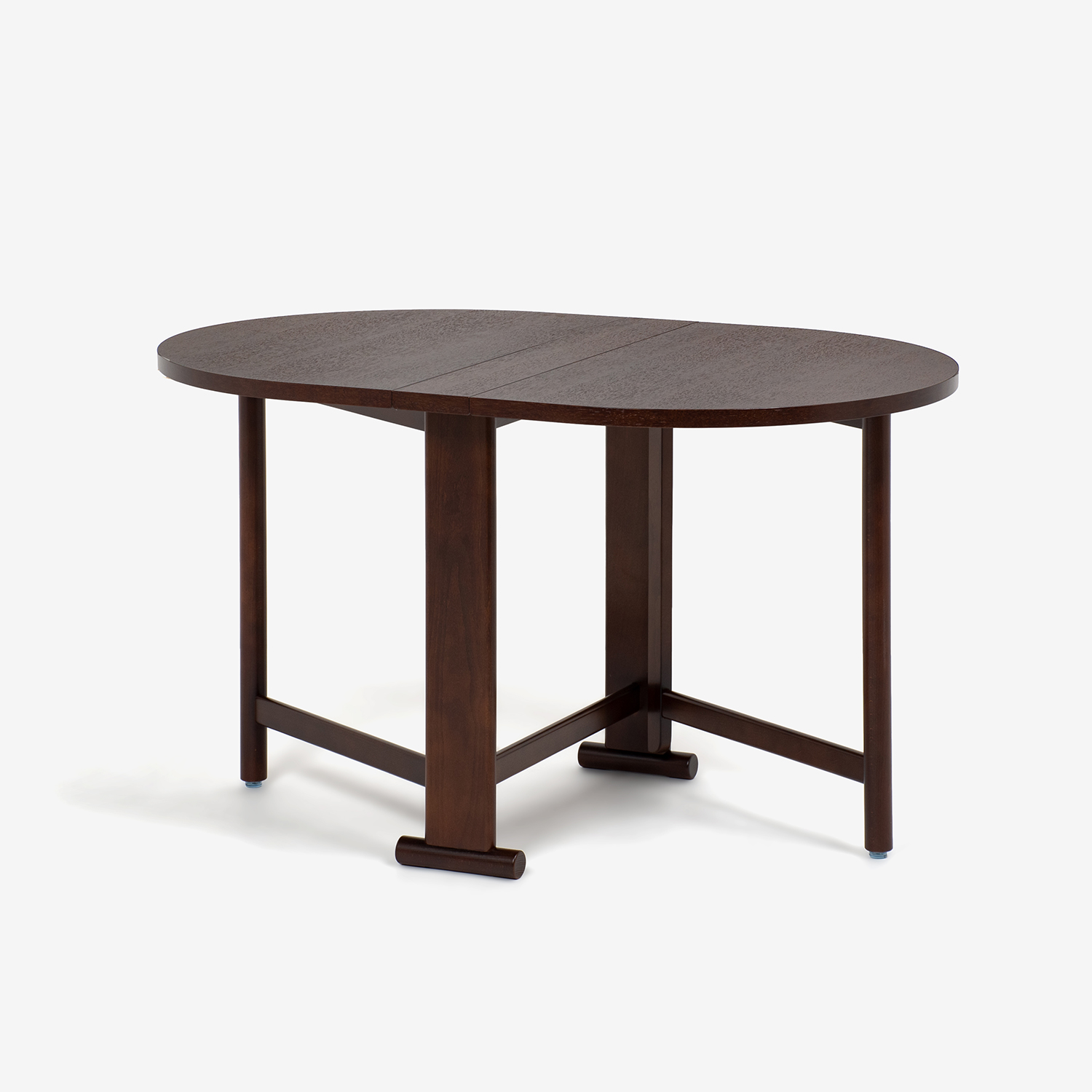 秋田木工 ダイニングテーブル「T-130」ナラ材/ブナ材 ウォールナット色