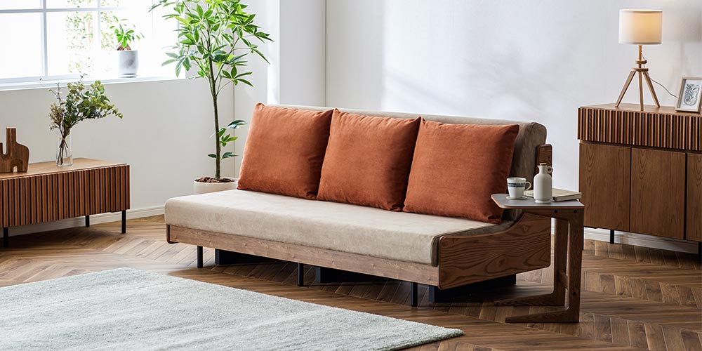 ソファベッド「フォース 200」幅199cm 木部全2色 布全2色 | 【公式