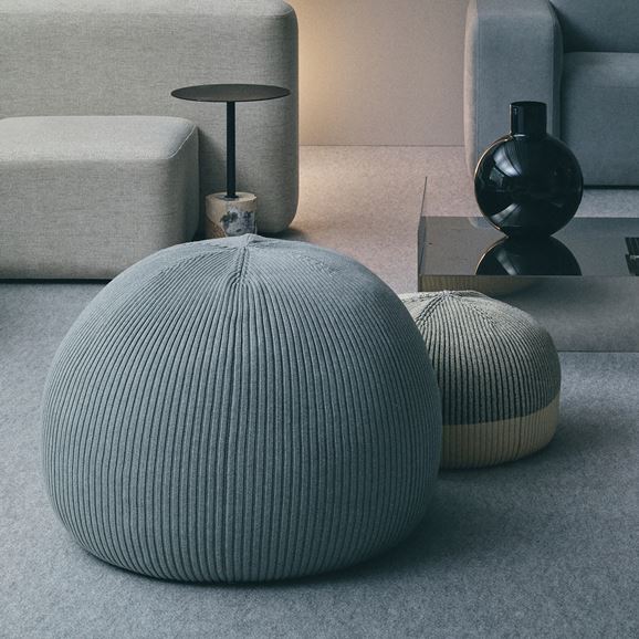 MINI PUUF Cover White×Black MIX｜1人掛け｜IDEE SHOP Online