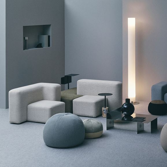 MINI PUUF Cover White×Black MIX｜1人掛け｜IDEE SHOP Online