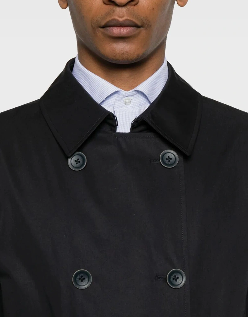 Herno メンズDeanコットンダブルブレストトレンチコート (すべての新品