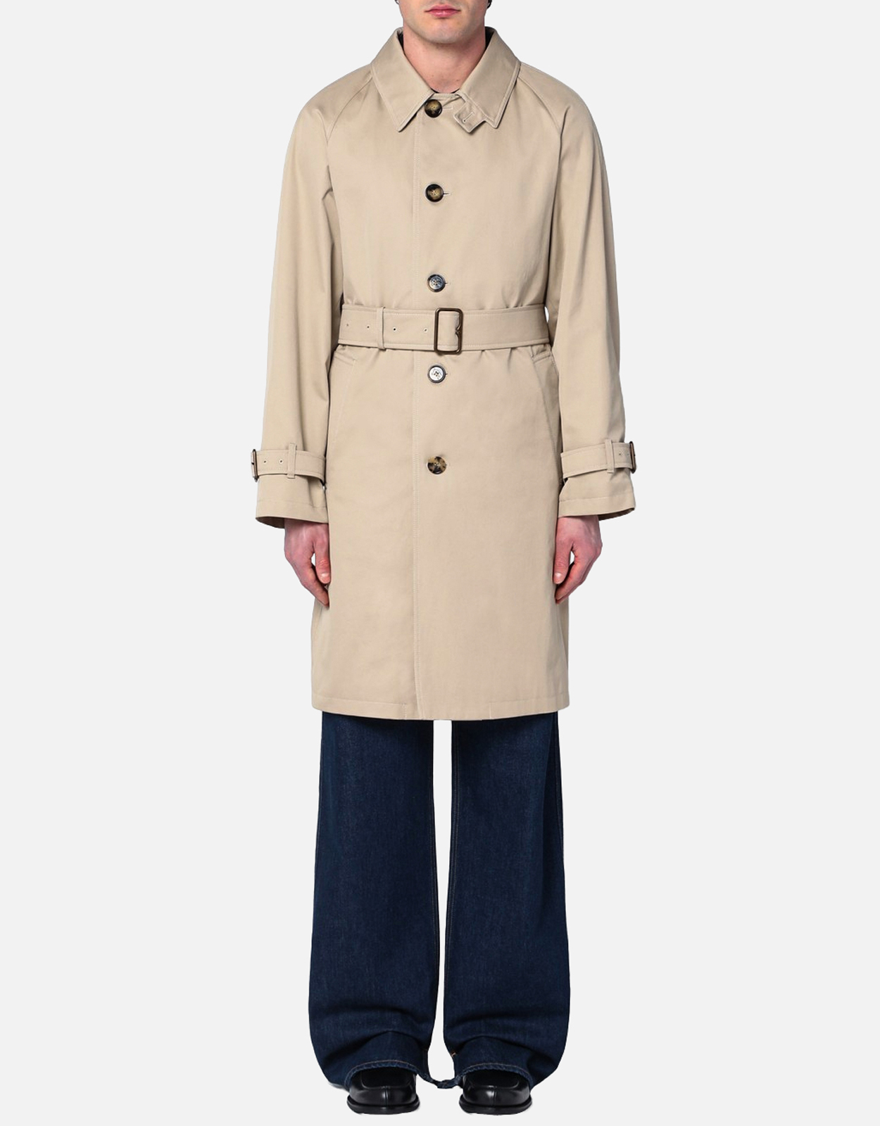 Burberry ベージュコットントレンチコートベルト付き (すべての新品