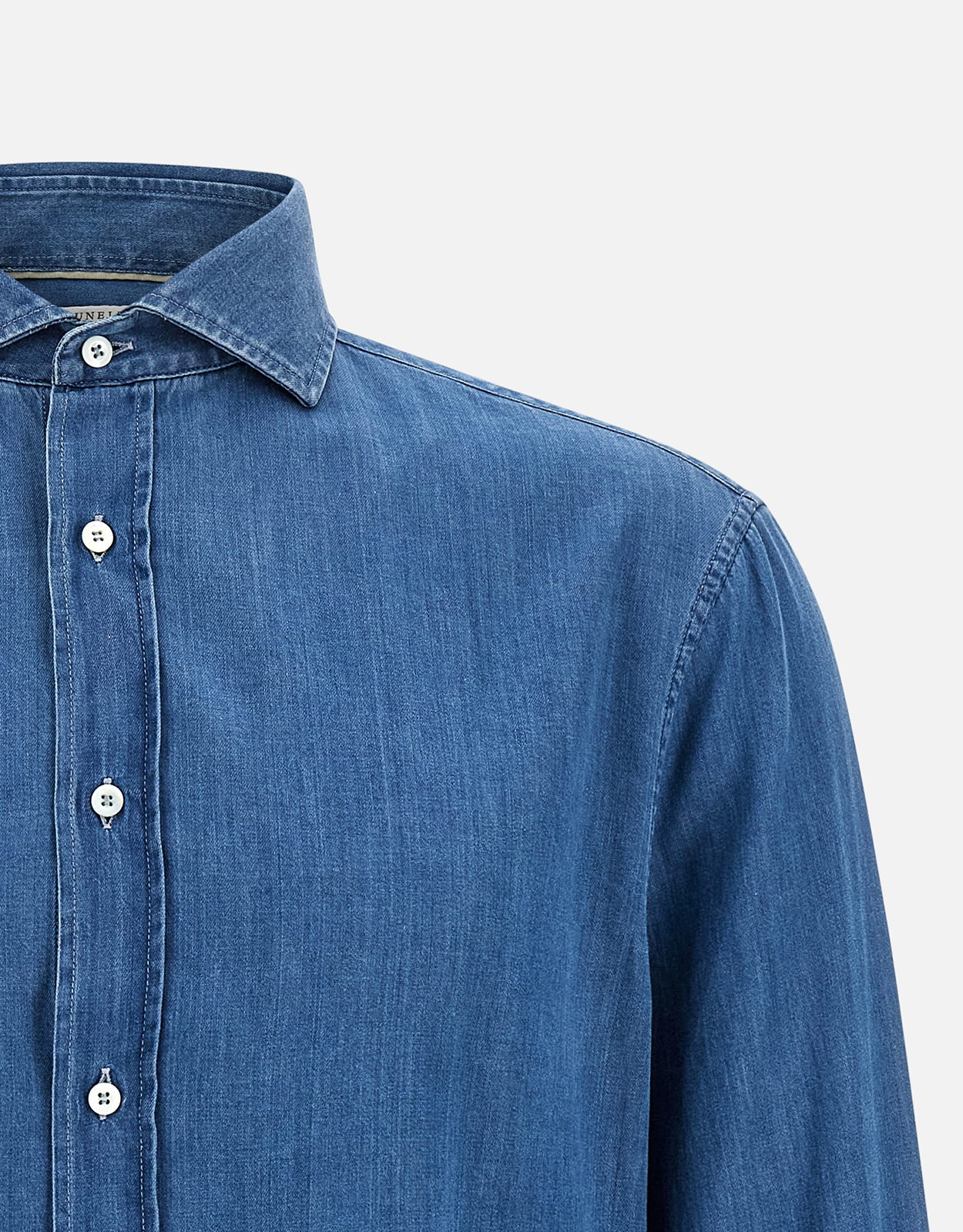 Brunello Cucinelli メンズデニムイージーフィットシャツ (すべての