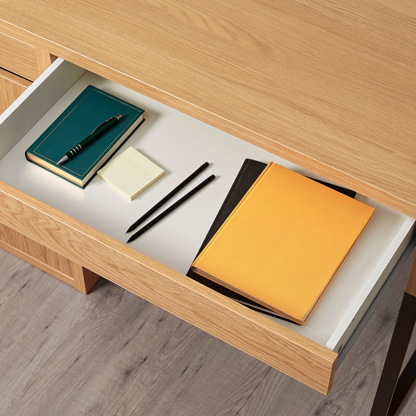 MICKE ミッケ デスク, オーク調, 105x50 cm - IKEA