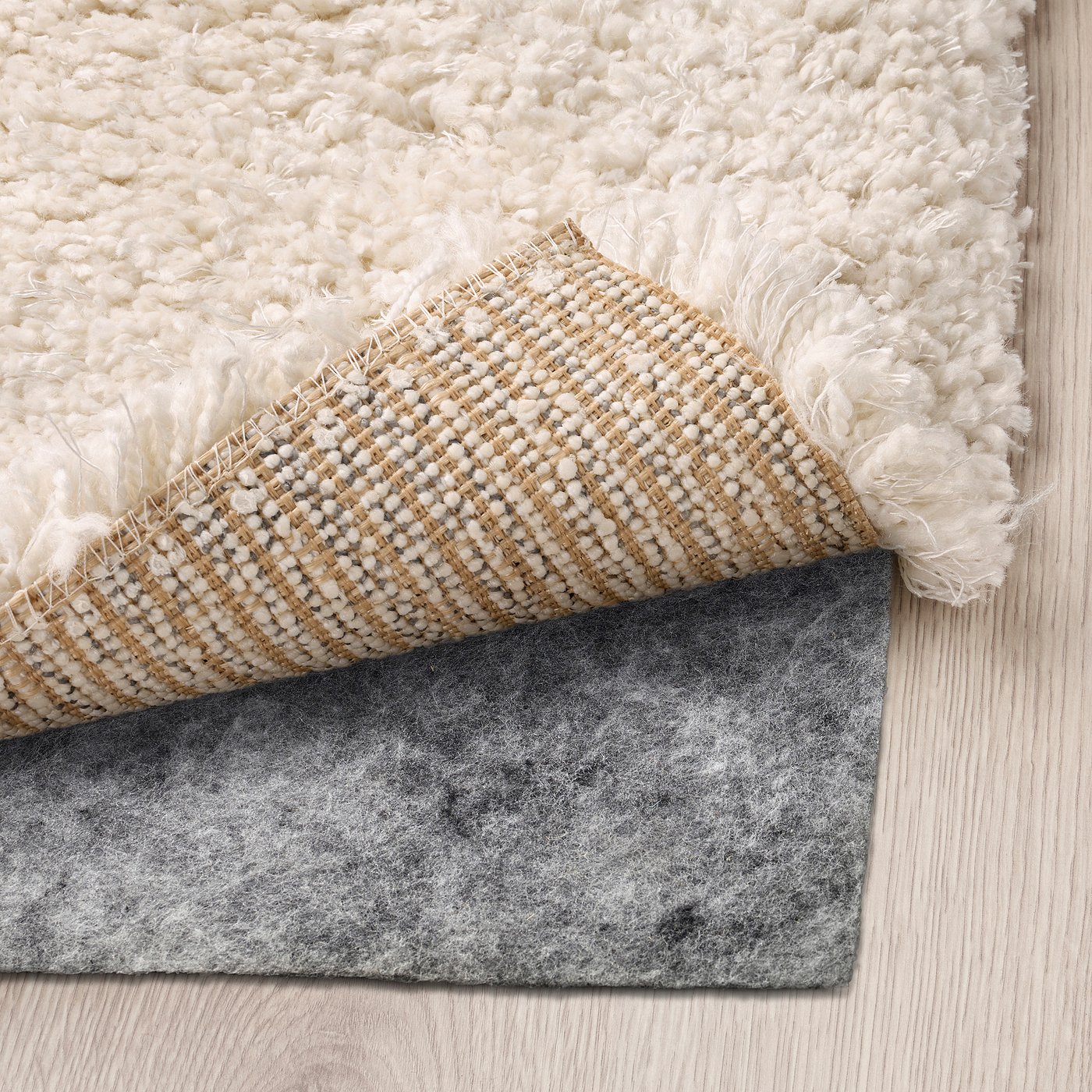 VOLLERSLEV ヴォルルスレヴ シャギーラグ, ホワイト, 133x195 cm - IKEA