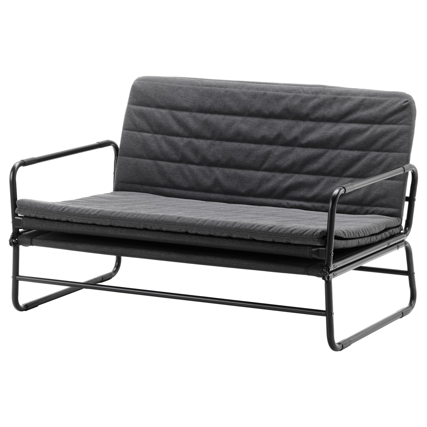 HAMMARN sofa-bed, Knisa dark grey/black - IKEA