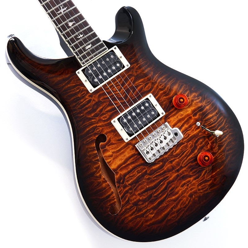 P.R.S. SE Custom 22 Semi-Hollow Quilt (Black Gold Sunburst)【限定