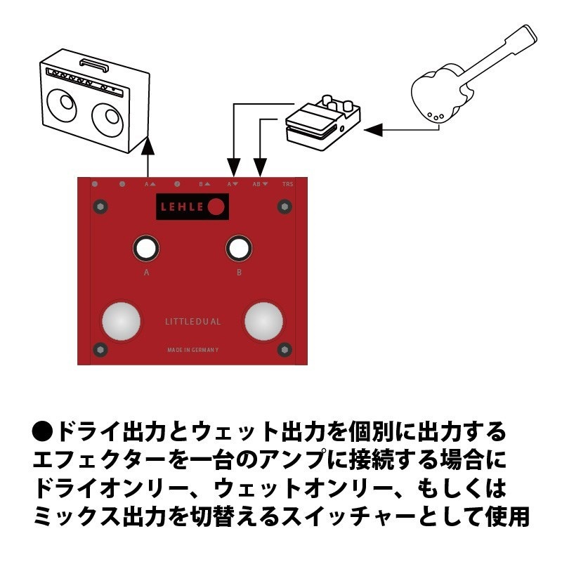LEHLE LITTLE DUAL II（リール）ABYスイッチャー ｜イケベ楽器店