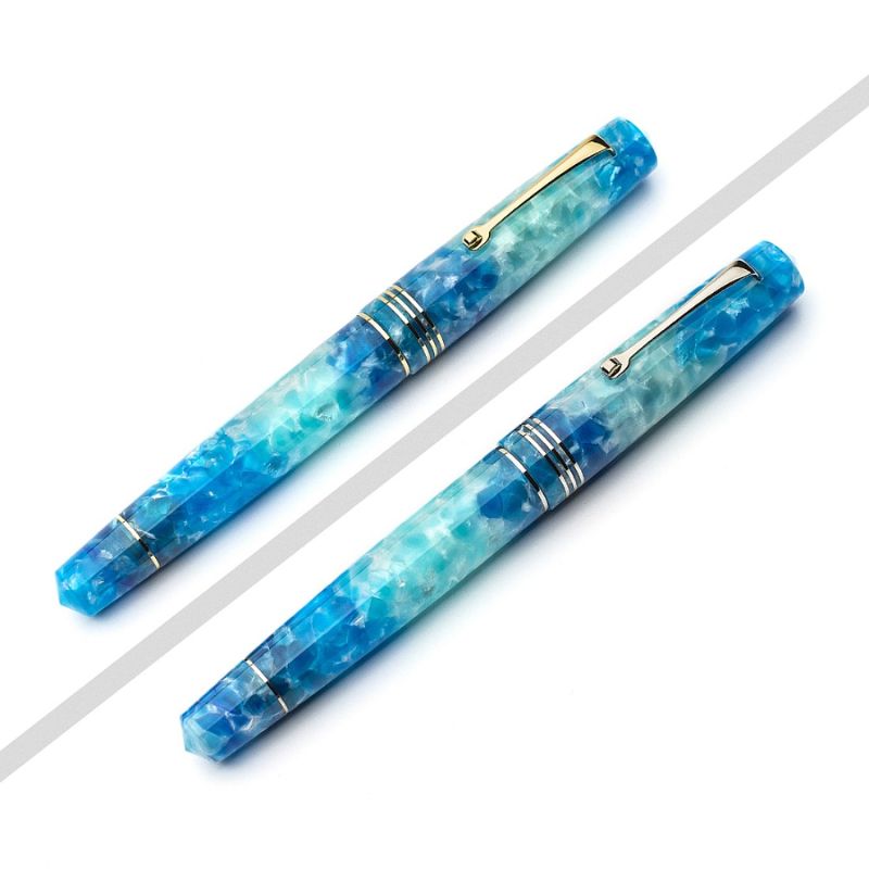 レオナルド モーメントゼロ アロハ 万年筆 14Kニブ（ゴールド/シルバー