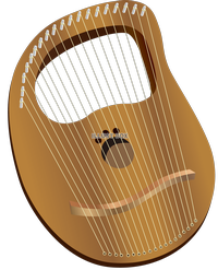 竪琴の無料イラスト