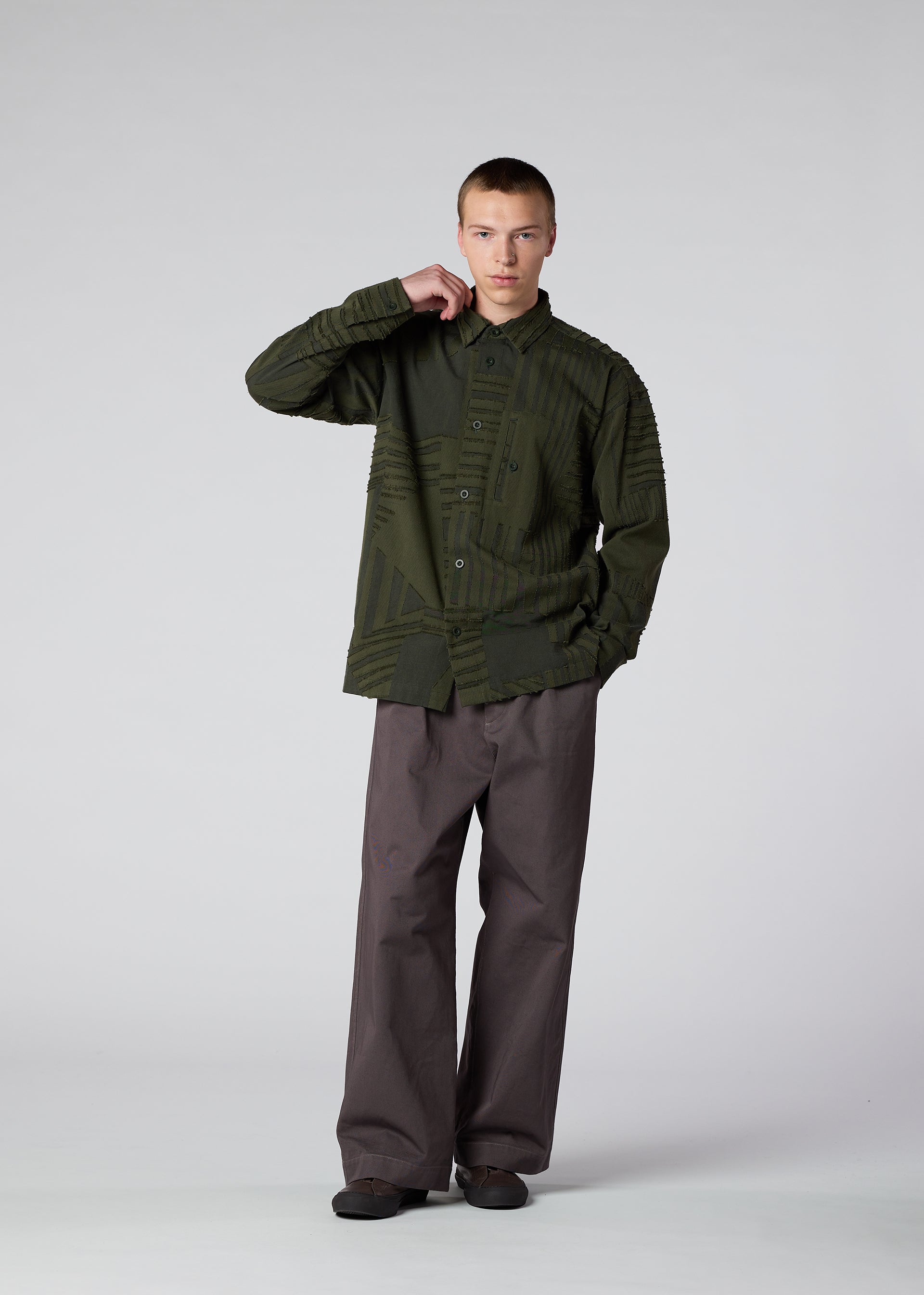 GEOMETRY JACQUARD SHIRT – isseymiyake.com