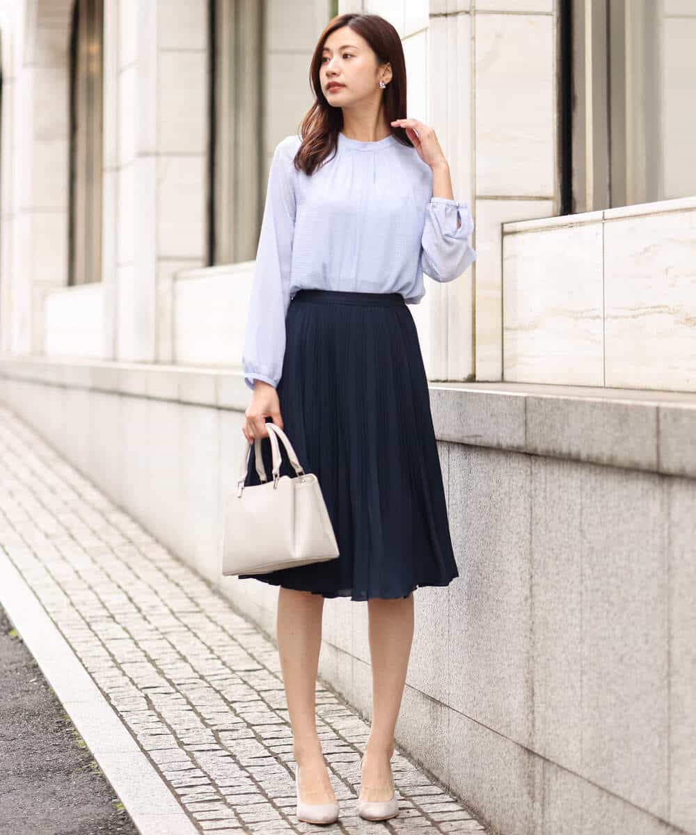 リバーシブルシフォンプリーツスカート/洗える(ひざ丈スカート) | MK