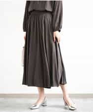 サテンガウチョパンツ/接触冷感/洗える(ガウチョ・ワイドパンツ) | MK