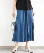 サテンガウチョパンツ/接触冷感/洗える(ガウチョ・ワイドパンツ) | MK