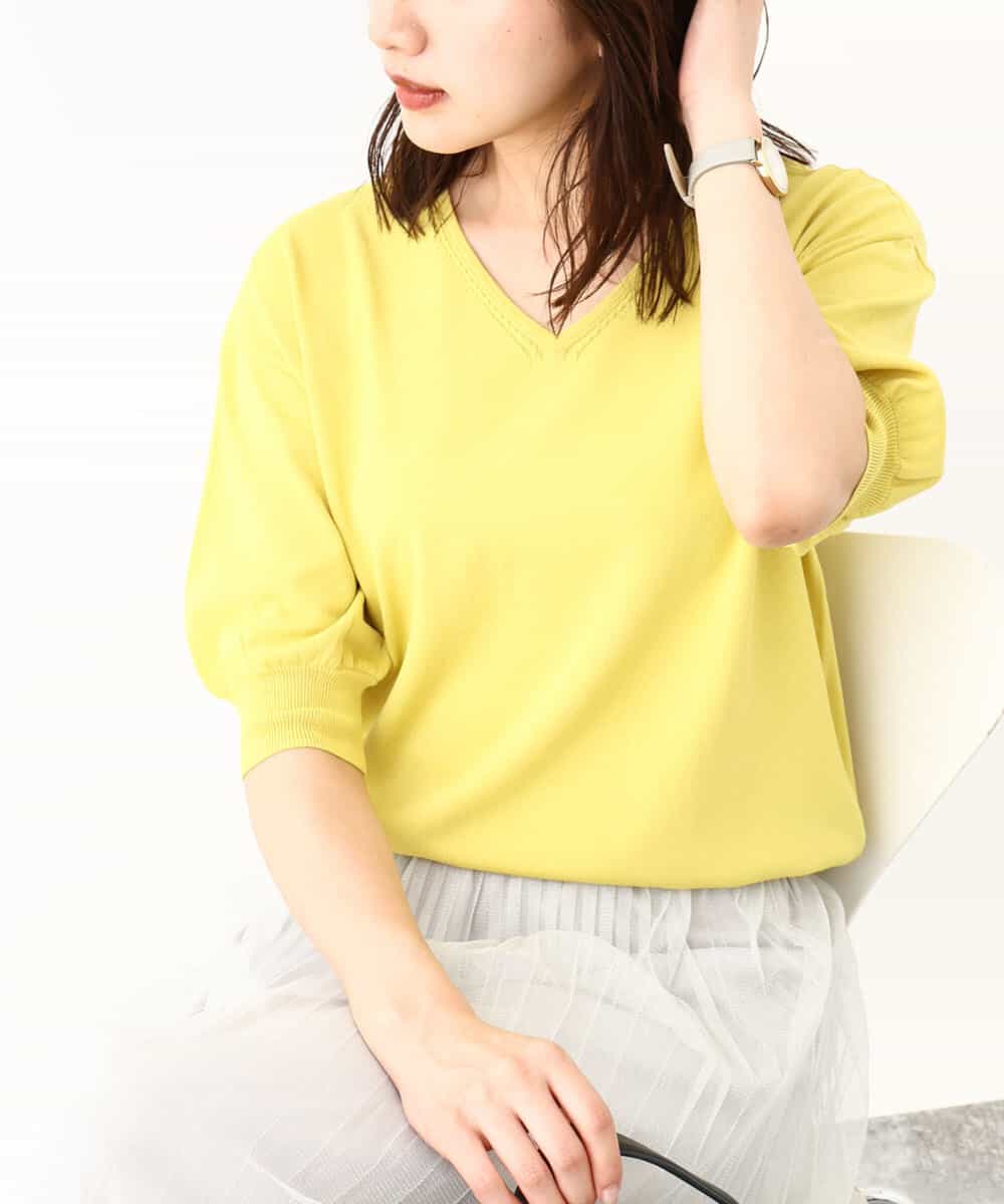 ハイゲージVネックニット/洗える/WEB限定サイズあり(ニット・セーター