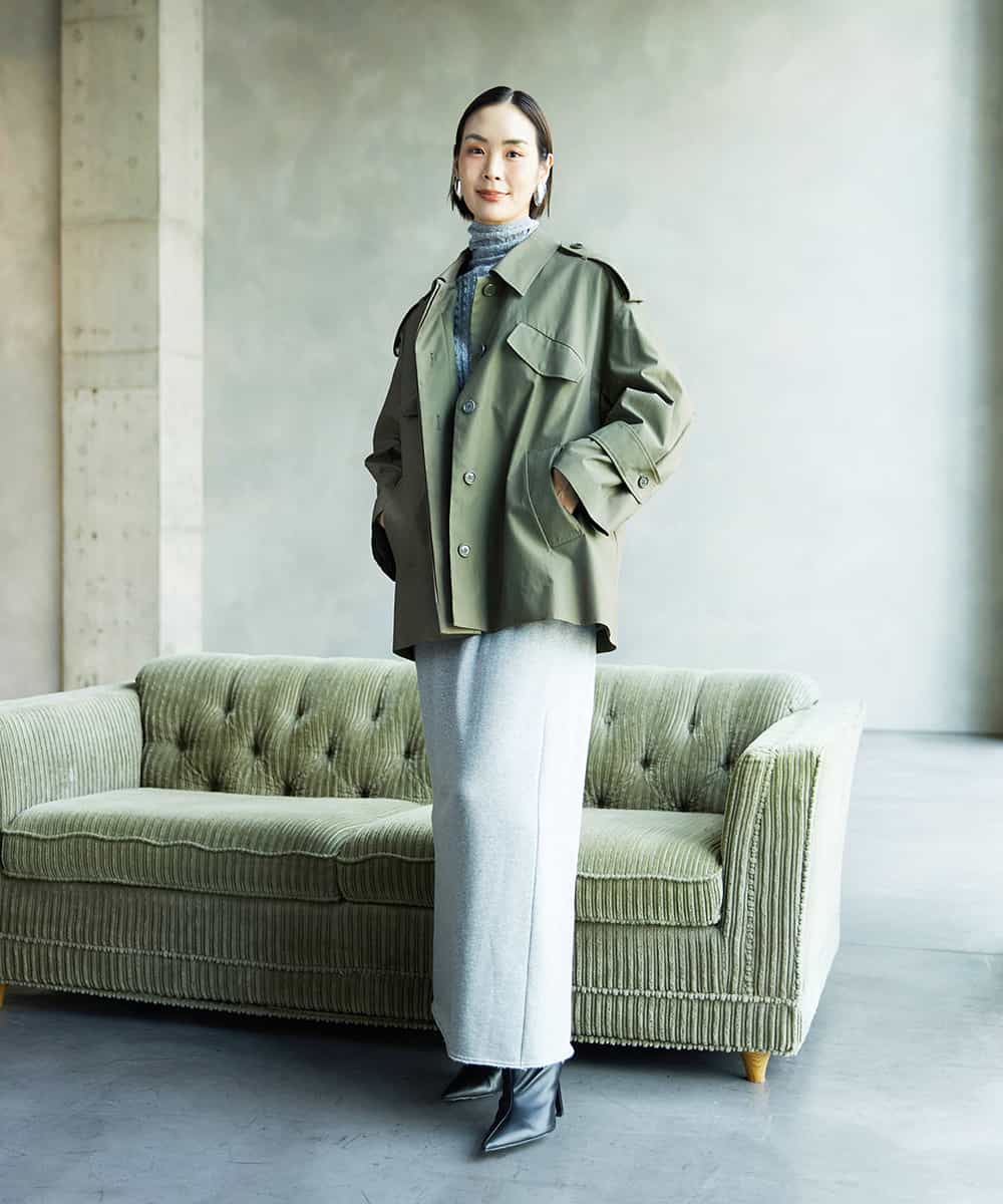 セットアップ対応]ミリタリーカバーオール(ステンカラーコート