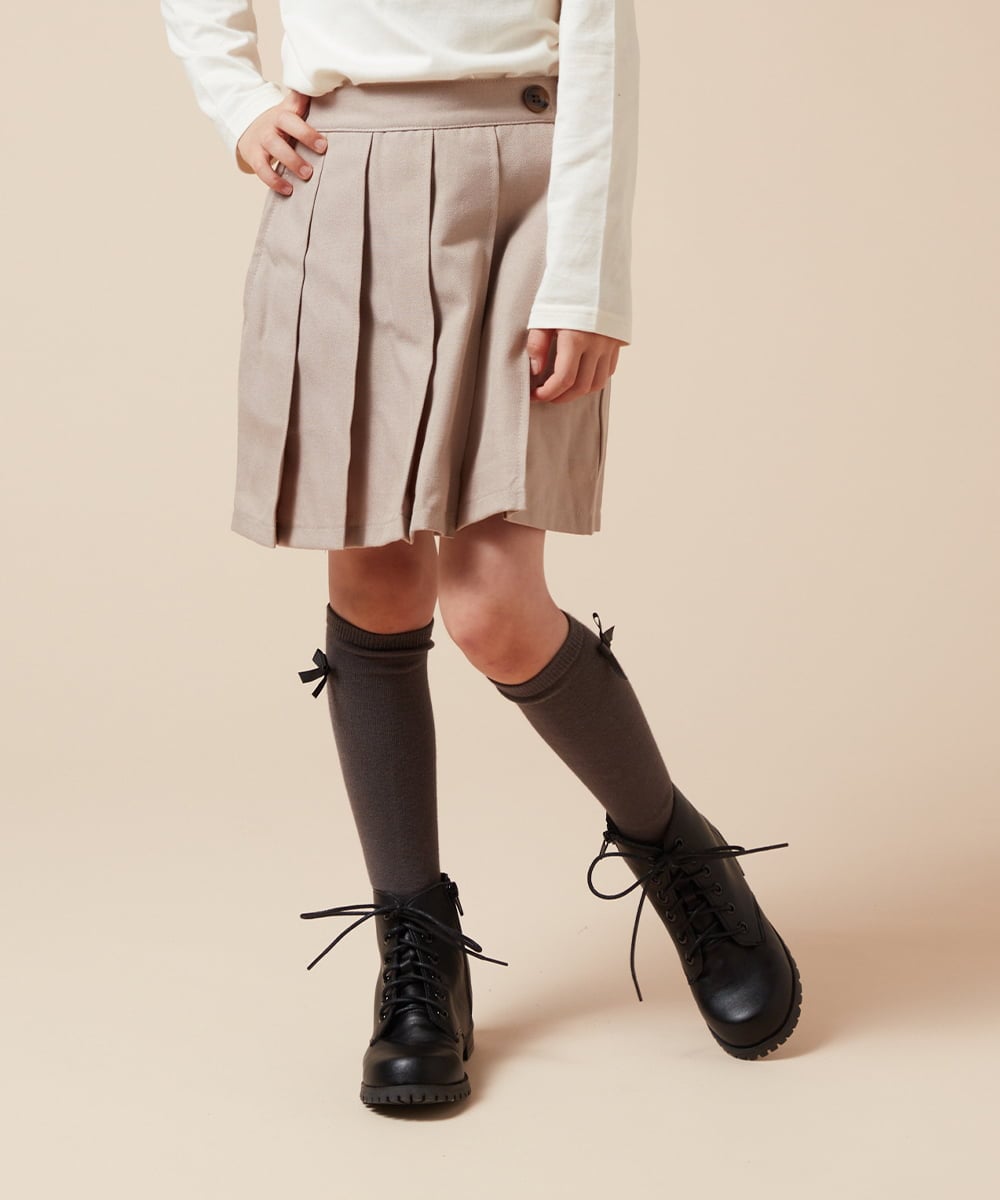 160]【インパン付き】タックプリーツスカート(ショート・ミニ丈