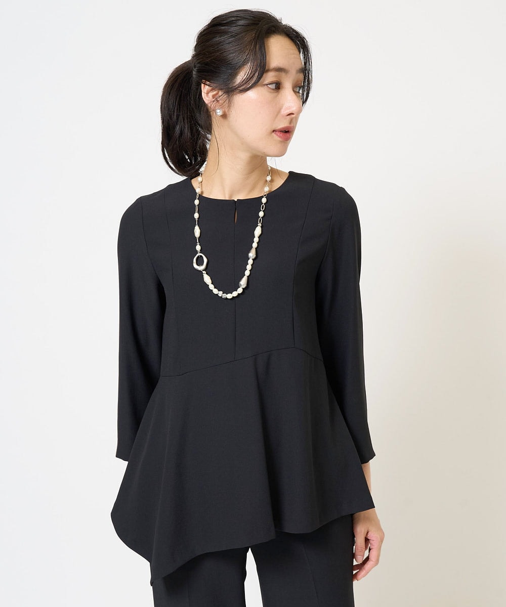 セットアップ対応]アシンメトリーペプラムブラウス(ブラウス・シャツ