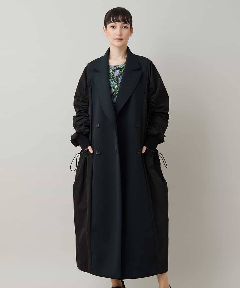 異素材切り替えドロストコート/日本製(その他のコート・ブルゾン