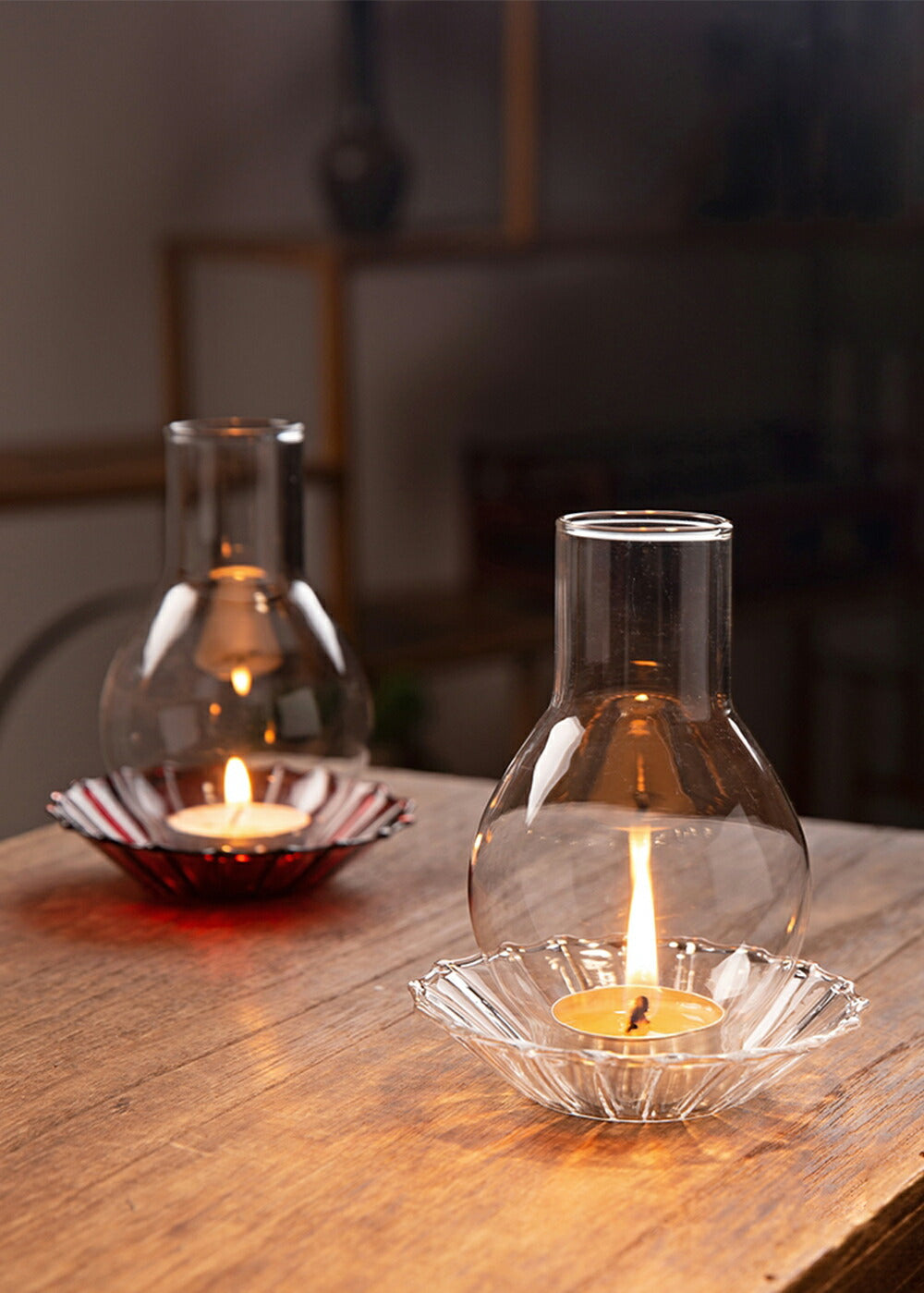 IwaiLoft 癒し空間作り ガラスキャンドルスタンド キャンドルホルダー