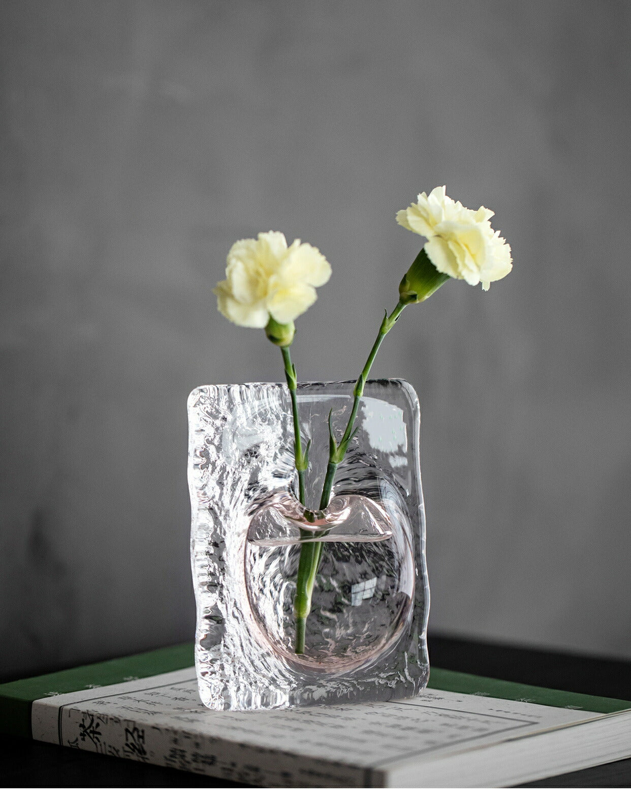 IwaiLoft Heart of the Ocean 手作り 花瓶 ガラス 一輪挿し フラワー