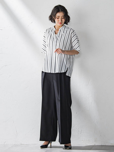 WEB限定】タックワイドパンツ≪洗濯機で洗える≫ | la.f（ラ エフ