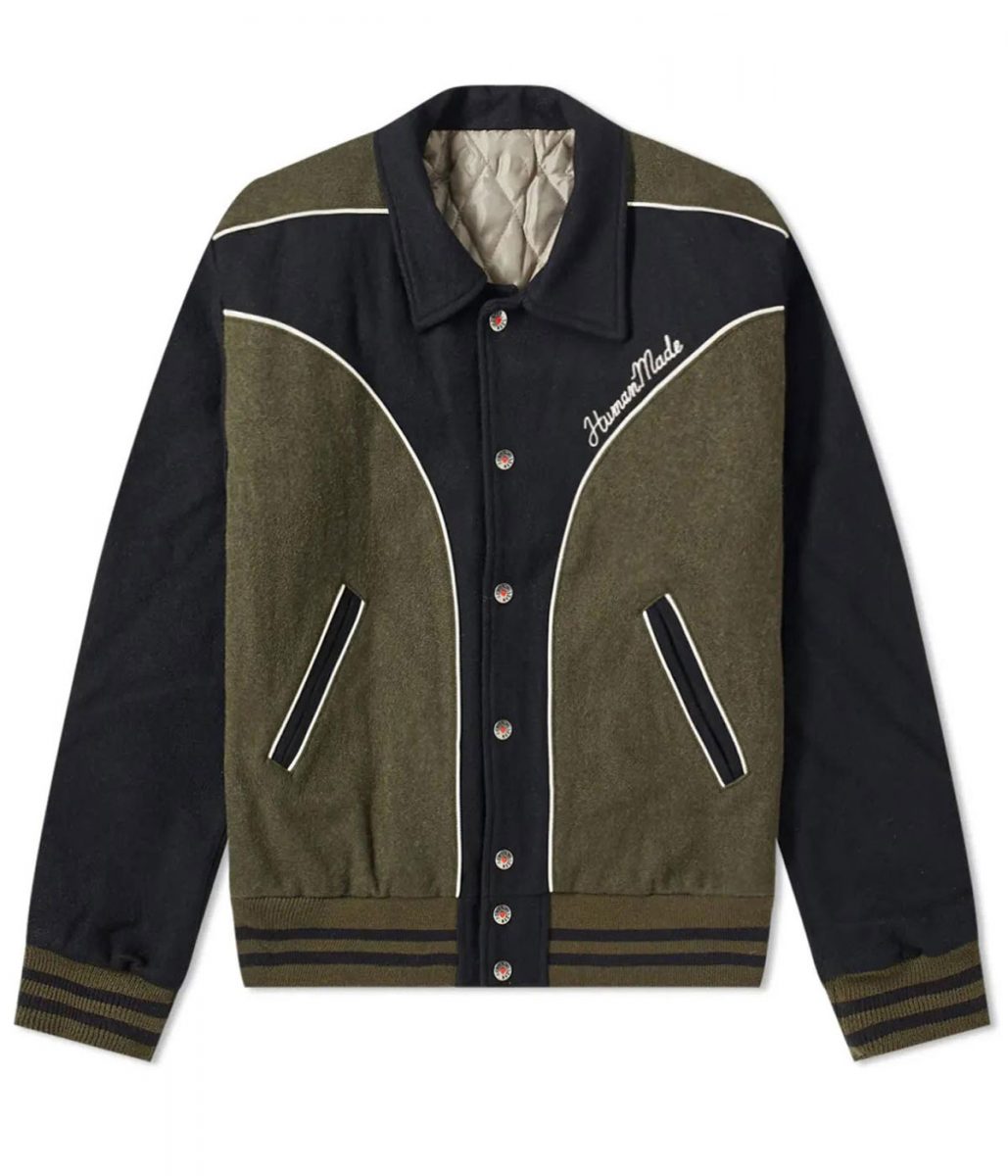 Green and Black Human Made Gears for Futuristic Teenagers Jacket