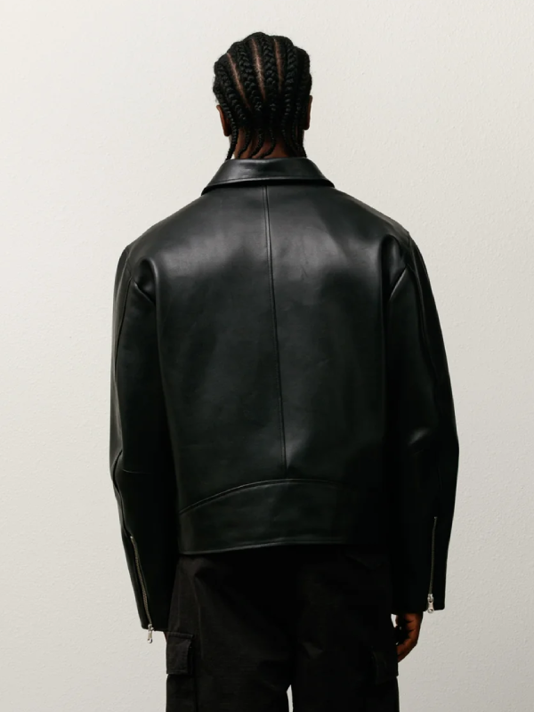 Stussy Biker Leather Jacket Black
