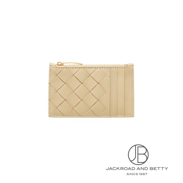 イントレチャート ファスナー付き カードケース ポリッジ ベージュ