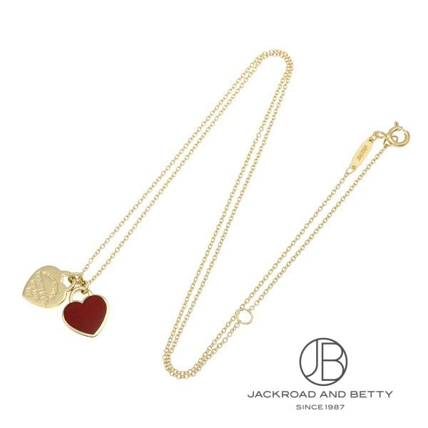 リターントゥ ティファニー レッド ダブル ハート タグ ペンダント