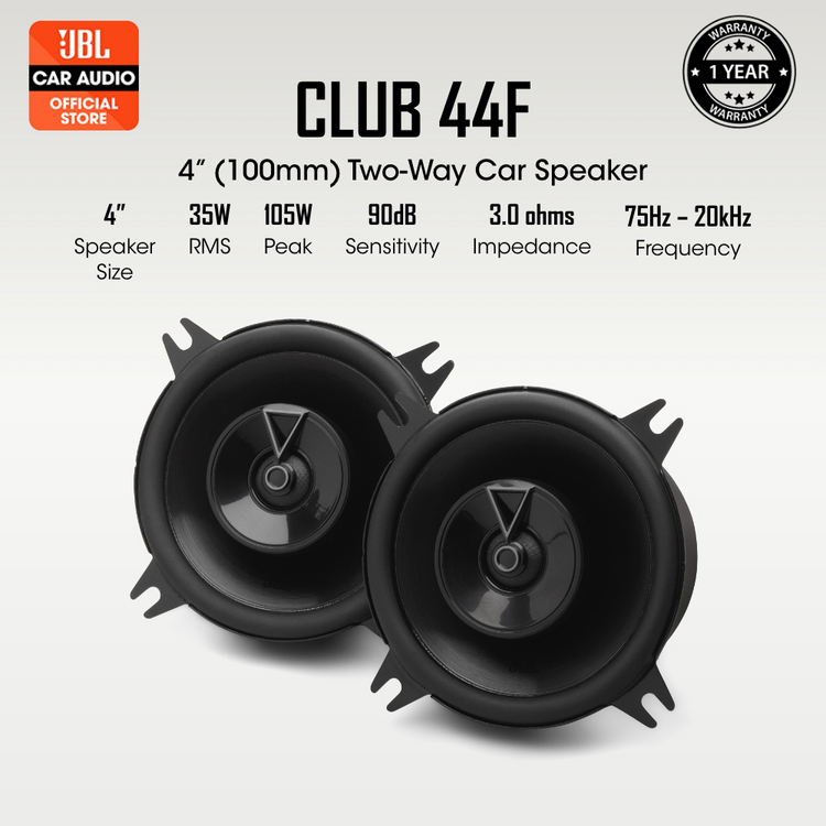 JBL CLUB-44F 4' Inch 2 Way Coaxial Speaker - JBL Malaysia Car Audio