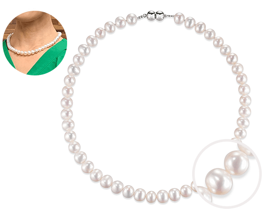大珠池蝶本真珠 エクセレント4点セット 8.0～9.5mm ネックレス長さ43cm