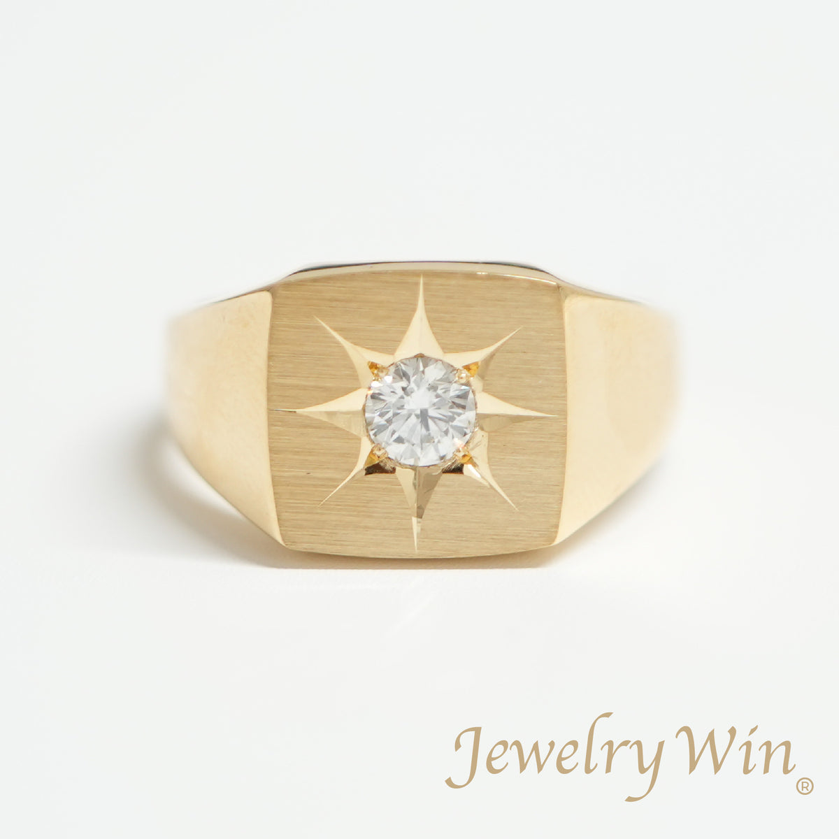 リング 印台(中) K18 0.3ct以上 ダイヤモンド付