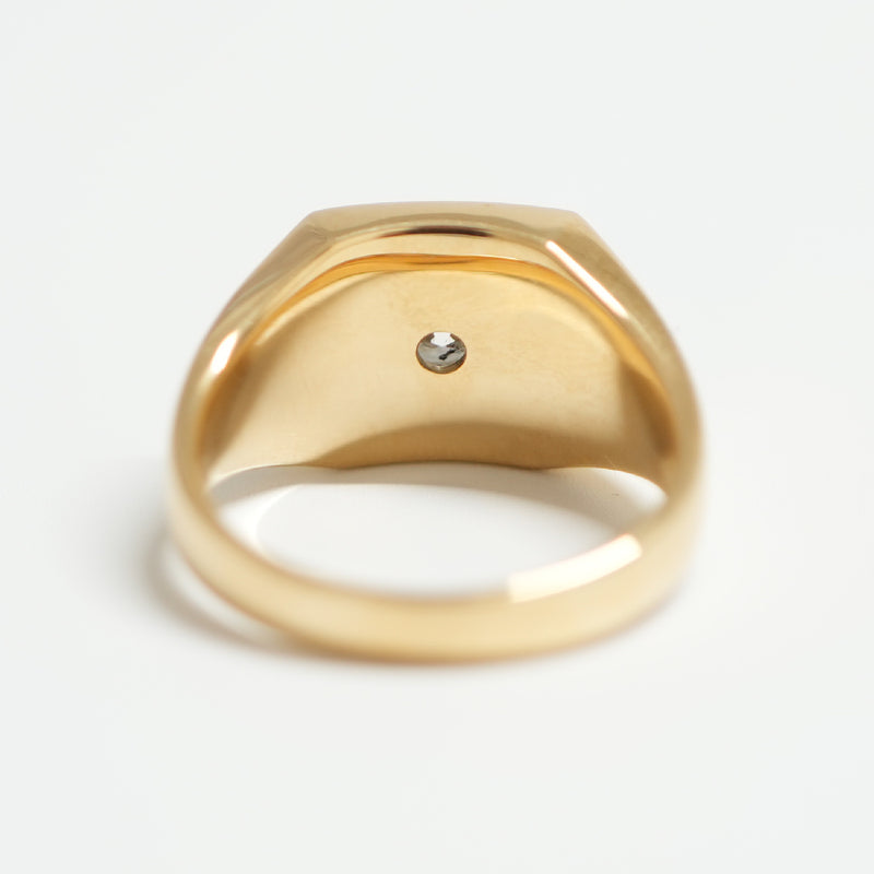 リング 印台(中) K18 0.3ct以上 ダイヤモンド付