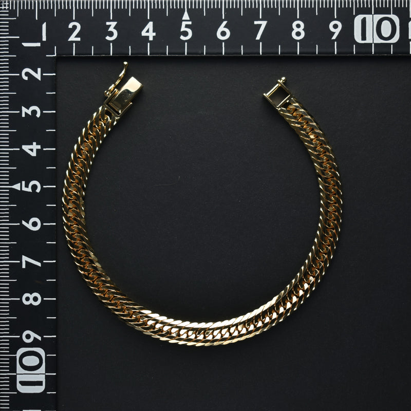 喜平 ブレスレット K18 トリプル 12面 18g 18cm 造幣局検定マーク