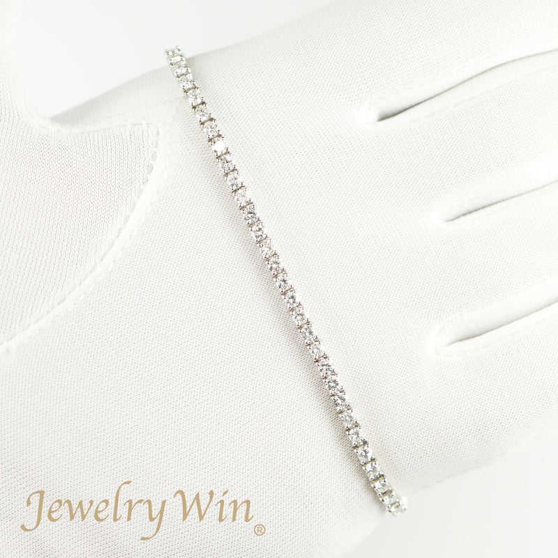 ダイヤモンドテニス ブレスレット ストレート Pt900枠 Pt850(金具部分