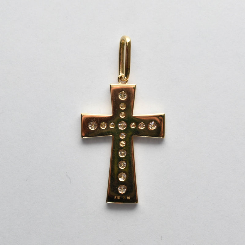 ペンダントトップ クロス K18 ダイヤモンド付 (Type-GC-F)