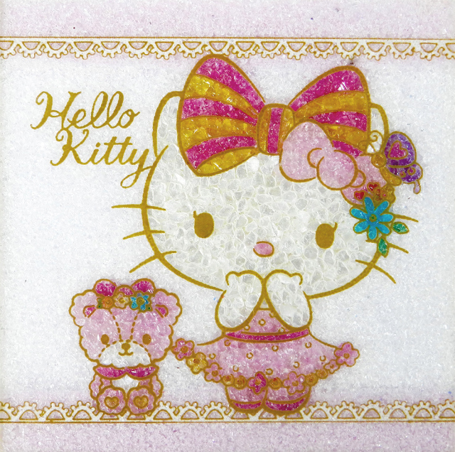 ジュエリー絵画『花オトメレース』ハローキティ